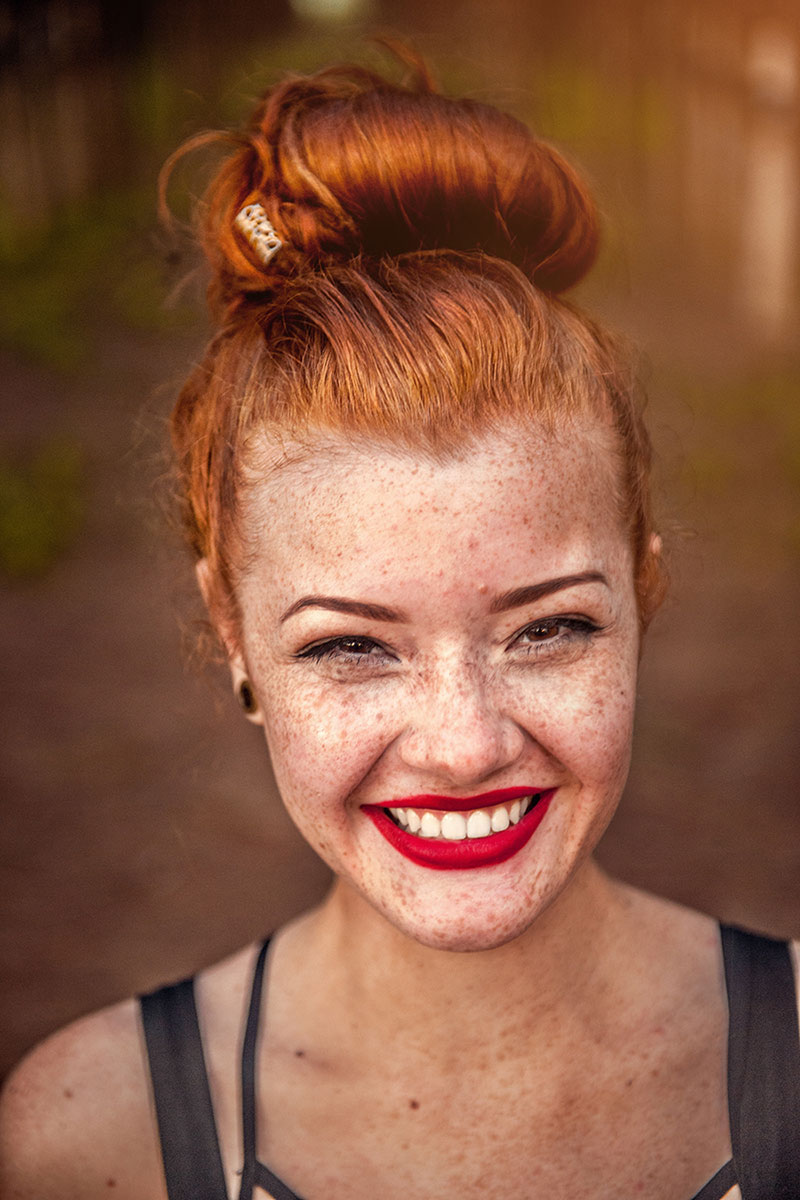 Woman red hair
